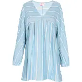 IZIA Vestido azul / branco
