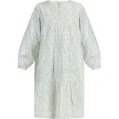 IZIA Vestido turquesa / ouro / branco natural