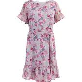 Usha Vestido de verão bege / azul pombo / rosa / rosé