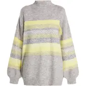 IZIA Pullover 'Hoona' amarelo / cinzento claro / acinzentado
