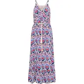 IZIA Vestido de verão creme / azul / turquesa / laranja