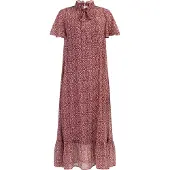 Faina Vestido vermelho escuro / branco
