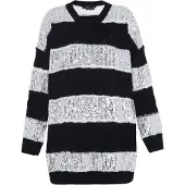 Faina Pullover preto / prata / branco