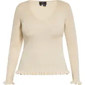 Faina Pullover bege claro