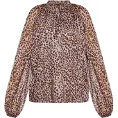 Faina Blusa castanho / ouro / cinzento claro / malva