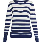 Usha Pullover 'Fenia' azul escuro / branco