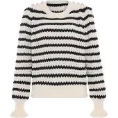 Faina Pullover preto / branco lã
