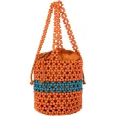 IZIA Mala de bolsa azul ciano / conhaque / laranja