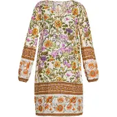 Usha Vestido mistura de cores / branco lã