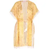 IZIA Kimono amarelo / branco