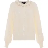 Faina Pullover branco pérola / branco lã