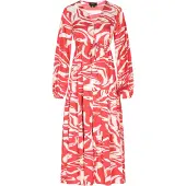 Faina Vestido vermelho / branco lã
