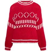 IZIA Pullover 'Hoona' vermelho / branco
