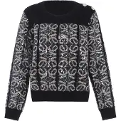 Faina Pullover preto / offwhite