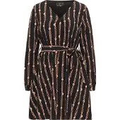 Faina Vestido castanho claro / preto