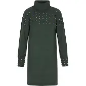 Faina Vestido de malha azul / abe / verde claro / prata