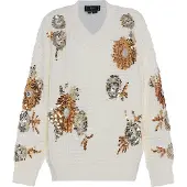 Faina Pullover bronze / ouro / branco lã