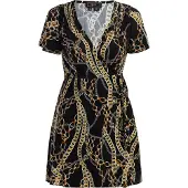 Faina Vestido mistura de cores / preto