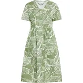 Usha Vestido verde / branco