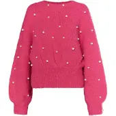 Faina Pullover 'Dulcey' rosa / branco pérola