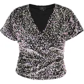 Faina Blusa cor-de-rosa / preto
