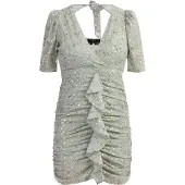 Faina Vestido areia / azul pombo / verde pastel / branco