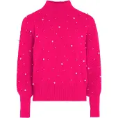 Faina Pullover fúcsia / branco pérola