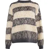 Usha Pullover bege / caramelo / antracite