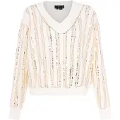 Faina Pullover ouro / ouro rosa / branco lã