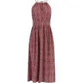 Faina Vestido de verão vermelho cereja / branco