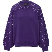 Faina Pullover amora / branco pérola