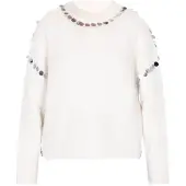 IZIA Pullover prata / branco lã