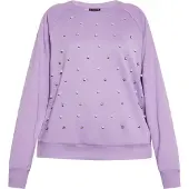 Faina Sweatshirt lavanda / prata / branco