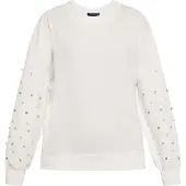 Faina Sweatshirt prata / branco / branco pérola