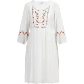 Usha Vestido jade / laranja / vermelho / branco