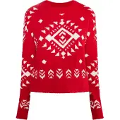IZIA Pullover 'Hoona' vermelho / branco