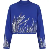 Faina Pullover azul / prata