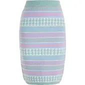 IZIA Saia azul / menta / rosa / branco