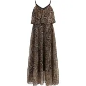 Faina Vestido de verão bege / castanho / preto
