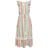 IZIA Vestido de verão conhaque / amarelo / lavanda / rosa claro