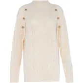 Faina Pullover ouro / branco lã