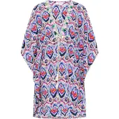 IZIA Kimono creme / turquesa / azul claro / laranja