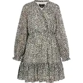 Faina Vestido de verão ouro / preto / branco