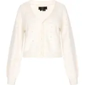 Faina Casaco de malha branco natural