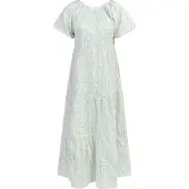 IZIA Vestido de verão turquesa / amarelo / branco