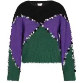 IZIA Pullover abe / azul-violeta / preto / prata