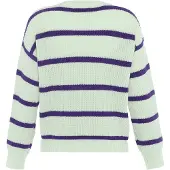 Faina Pullover roxo escuro / branco lã