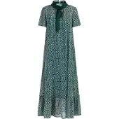 Faina Vestido esmeralda / offwhite