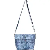 Faina Mala de ombro marinho / azul céu / branco