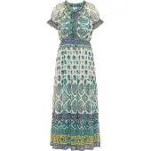Usha Vestido mistura de cores / branco